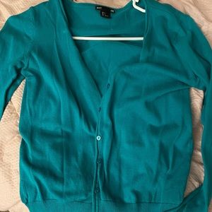 Teal cardigan h&m
